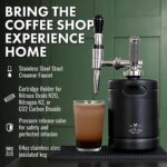 Zulay Nitro Cold Brew Maker – Nitro Cold Brew Keg with Pressure Relieving Valve & Creamer Faucet – Gift for Coffee Lovers – Nitro Cold Brew Coffee Maker for Home – Collapsible Funnel & Drip Mat