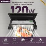 Mesliese Vacuum Sealer Machine Powerful 90Kpa Precision 6-in-1 Compact Food Preservation System with Cutter, 2 Bag Rolls & 5 Pre-cut Bags, Widened 12mm Sealing Strip, Dry&Moist Modes (Copper)