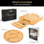 SMIRLY Charcuterie Boards Gift Set: Charcuterie Board Set, Bamboo Cheese Board Set – Unique Valentines Day Gifts for Her – House Warming Gifts New Home, Wedding Gifts for Couple, Bridal Shower Gift