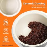 MOOSUM Electric Rice Cooker with One Touch for Asian Japanese Sushi Rice, 3-cup Uncooked/6-cup Cooked, Fast&Convenient Cooker with Ceramic Nonstick Coating inner pot, Auto Warmer