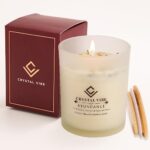 Abundance Crystal Candle – Jasmine Scented Candle With Clear Quartz Crystals and Jasmine Petals