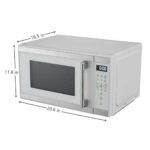 SCREEL 1.1 Cu. ft. 1000 W Mid Size Microwave Oven, 1000W, White Stainless Steel, 20.60 x 16.50 x 11.80 Inches