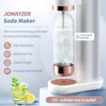 JOMAYZER Sparkling Water Maker Soda Maker Machine for Home, Soda Streaming Machine for Carbonating with 1L PET Bottle, Fizzy Water Maker, Compatible with Screw-in 60L CO2 Carbonator(Not included)
