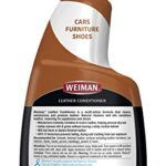 Weiman Leather Cleaner & Conditioner – 12 Fl Oz – Non Toxic Cleans Conditions and Restores Leather Surfaces – UV Protectants Help Prevent Cracking or Fading of Leather Couches Car Seats Shoes Purses