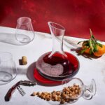 Large Wine Decanter – Hand Blown Lead-Free Crystal Glass Wine Aerator – Elegant Red Wine Carafe Decanter Bottle Gift and Wine Accessories – 1600ml.