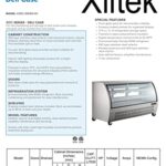 Xiltek 82″ All Stainless Steel Deli Case/Display Case/Meat Case/Meat or Seafood Showcase/Curved Glass Refrigerated Case/Bakery Case/With LED Lighting and Casters
