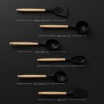 syvio Knife Sets for Kitchen with Block and 6 PCS Kitchen Utensils Set, Knives Set for Kitchen 15 Pieces with Built-in Sharpener, Utensils Holder for Storing Kitchen Tools, 21-in-1 Kitchen Set