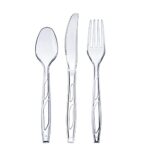 Comfy Package [192 Combo Pack] Premium Heavyweight Disposable Clear Plastic Silverware – Cutlery