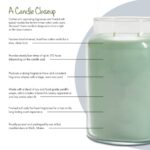 Stonewall Home Fresh Linen Large Glass Apothecary Jar, Scented Candle, 21.25 oz., White