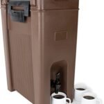 Carlisle FoodService Products Cateraide Insulated Beverage Dispenser with Handles, Plastic, 5 Gallons, Brown