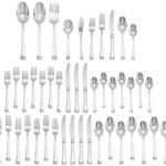 Mikasa Harmony 45-Piece 18/10 Stainless Steel Flatware Set with Serving Utensil Set, Service for 8