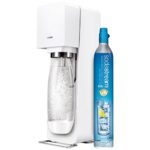 Sodastream Source Sparkling Water Maker Starter Kit with 60 Liter CO2 and 1Liter Bottle, White