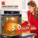30” Electric Oven, GASLAND Chef Single Wall Oven Pro ES710TSN 5.0 Cu.Ft. Convection with Self-cleaning, Sabbath mode, Temperature Probe Included, Hardwire