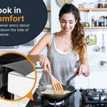 Linda’s Essentials Silicone Stove Gap Covers (2 Pack), Heat Resistant Oven Gap Filler Seals Gaps Between Stovetop and Counter, Easy to Clean Stove Gap Guard (25 Inches, Black)