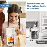 Electric Mason Jar Vacuum Sealer, Cordless Vacuum Sealer Kit for Wide-Mouth & Regular-Mouth Mason Jars, for Food Storage and Fermentation, White