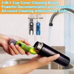 XANGNIER 3 in 1 Multipurpose Bottle Gap Cleaner Brush,3 Pack Cup Cover Cleaning Brush,Cup Crevice Cleaning Tools,Water Bottle Cleaner Brush,Home Kitchen Cleaning Tools