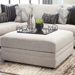 Signature Design by Ashley Neira Square Ottoman with Hinged Lift Top For Storage, Beige