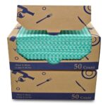 Atitifope Heavy Duty Reusable Cleaning Cloths 100 Count Food Service Wipes Dishcloths Multi-use Towels(2Boxes)