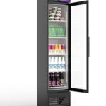 NAFCOOL Commercial Beverage Refrigerator Display Fridge,Tall Slim Single Glass Door Merchandiser Drink Cooler with LED Light Adjustable Shelves,ETL and NSF Approval,6 Cu Ft,15.4″ Wide