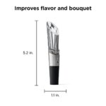 Rabbit W6127 Wine Aerator and Pourer, 1.1 x 1.1 x 5.2 inches, Clear/Stainless Steel