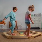 Avenlur Majesty Balance Beam for Kids – Toddler Stepping Stones and Connectors – Waldorf and Montessori Balance Board for Kids Ages 2 to 8 Years Old – Gymnastic Baby Obstacle Course