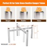 Uniflasy 15-27 inch Firepit Stand, Firepit Stand for Solo Stove Bonfire Ranger Yukon and Other 15-27″ Outside Firepit, Fire Pit Accessory for Solo Stove,Stainless Steel Firepit Stand for Fireplace Use
