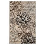 Superior Indoor Area Rug, Jute Backed, Perfect for Entryway, Office, Living/Dining Room, Bedroom, Kitchen, Hardwood Floor, Floral Scroll Decor, Leigh Collection, 5′ x 8′, Multi-Colored