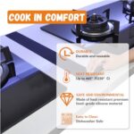 stove gap covers for gas stove top Heat Resistant stove oven gap filler for stove and counter, Easy to Clean silicone stove counter gap cover Between stove and counter guard, 2 Pack 21 Inches