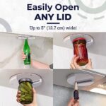 EZ Off Jar Opener for Seniors – Under Cabinet Jar Openers for Weak Hands, Easy Grip, One Handed Gadgets & Bottle Opener – Essential Kitchen Gadgets for Home Assistance – White