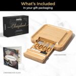 SMIRLY Charcuterie Boards Gift Set: Charcuterie Board Set, Bamboo Cheese Board Set – Unique Mothers Day Gifts for Mom – House Warming Gifts New Home, Wedding Gifts for Couple, Bridal Shower Gift