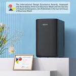 AstroAI Mini Fridge 2.0 Gen, 6 Liter/8 Cans Makeup Skincare Fridge 110V AC/ 12V DC Portable Thermoelectric Cooler and Warmer Little Tiny Fridge for Bedroom, Cosmetics, Christmas (Dark Black)