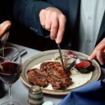 EUIRIO 48-Piece Black Hammered Silverware Set for 8, Stainless Steel Flatware Set with Steak Knives, Mirror Polished Tableware Cutlery Set, Include Forks Spoons and Knives Set, Dishwasher Safe