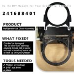 ZNTVW 241688401 Dispenser Ice Chute Flap, Genuine Refrigerator Replacement Part Appliance Accessories Supplies Compatible with Frigidaire Electrolux Ice Maker