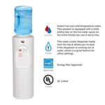 Brio Premiere Series Top Loading Freestanding Water Cooler Dispenser – Dispenses Hot and Cold Water, Child Safety Lock, Holds 3 or 5 Gallon Bottles – UL/Energy Star Approved