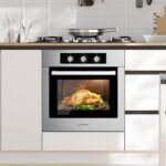COSTWAY 24″ Electric Single Wall Oven, 2300W Built-in Wall Oven with 2.47 Cu. Ft. Capacity, 5 Cooking Modes & 360° Hot Air Circulation, Timer and Mechanical Knobs in Stainless Steel