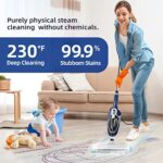 Steam Mop – 10-in-1 Floor Steamer Detachable MultiPurpose Handheld Steam Cleaner for Hardwood/Tile/Laminate All Floors Carpet Cleaning with 11 Accessories for Whole Home Use(Blue).