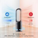 3 IN 1 Tower Fan, 31.5Inch Cooling & Heating Bladeless Fan with HEPA Filter 99.97%, Floor Fan Combo 80° Oscillating with Remote, 8H Timer for Indoor, Bedroom, Home Office Room