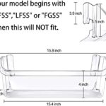 UPGRADED 2 Pack 240323002 Refrigerator Door Bin Shelf Compatible with Frigidaire & Kenmore Bottom 2 Shelves on Refrigerator Side, PS429725, AP2115742 Replacement Parts