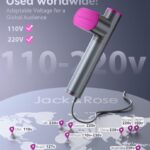 Jack ? Rose Travel Steamer for Clothes,100-220V Portable Steamer,15s Heat Up,Steamer ? Iron 2 In 1, Travel Size Garment Steamer,Large Ceramic Heat Panel,for Global ? Europe Traveling