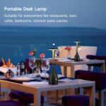 Yogaret 2 Pack Rechargeable Table Lamps Cordless,5000mAh Battery Operated LED Table Light for Outdoor Patio Restaurant Dining Dinner Home,Waterproof