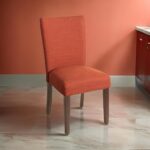 HomePop Parsons Classic Upholstered Accent Dining Chair, Single Pack, Orange
