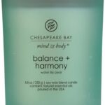 Chesapeake Bay Balance + Harmony Scented Candle, Water Lily Pear Fragrance, 50 Hours Burn Time, Warm & Decorative, Soy Wax Blend