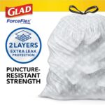 Glad ForceFlex Drawstring Trash Bags, 13 Gal, Fragrance Free, 110 Ct, Pack May Vary