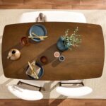 Best Choice Products 4-Piece Mid-Century Modern Wood Dining Kitchen Table & Chair Set w/ 2 Upholstered Chairs, Bench Seat – Brown/Cream