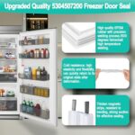 Upgraded 5304507200 Refrigerator Door Gasket Compatible with Frigidaire Kenmore Freezer Door Gasket Seal, 30.7″ X 60.2″ Elec-trolux Freezer Gasket Seal Replacement 216522309, 216522310, 5304507214