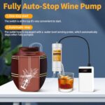 Portable USB Electric Auto-Stop Self Priming Pump with level sensor,Auto Siphon Transfer Pump Kit for Home Brew Wine,Beer,Mead,Beverages and Kombucha,Food Grade Wine Pump bottling 2L/min No Mess Leak