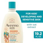 Aveeno Kids Bubble Bath, Children’s Bubble Bath for Sensitive Skin with Oat Extract, Kid’s Bath Liquid Nourishes Skin & Makes Big, Fluffy Bubbles for Bath Time Fun, Dye-Free, 19.2 fl. oz