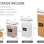 Airtight Food Storage Containers with Lids, Vtopmart 24 pcs Plastic Kitchen and Pantry Organization Canisters for Cereal, Dry Food, Flour and Sugar, BPA Free, Includes 24 Labels?Black