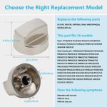 811195 Wolf Hood Knob Replacement KIP 5D44, Wolf Range Parts, Exhaust Ventilation Hood Knobs 805328 5D44 B002MFNQ34, Fit 56 Models for Sub-Zero Wolf, Silver (1) (1 Pack)