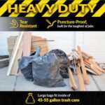Reli. ProGrade Contractor Trash Bags 55 Gallon | 40 Bags w/Ties | Heavy Duty | 2 Mil | Black | Construction